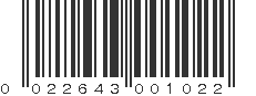 UPC 022643001022