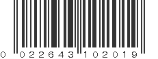 UPC 022643102019