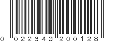 UPC 022643200128