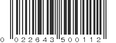 UPC 022643500112