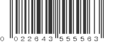 UPC 022643555563