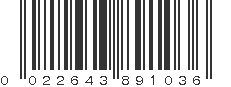 UPC 022643891036