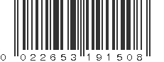 UPC 022653191508