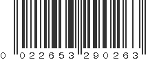 UPC 022653290263