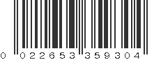 UPC 022653359304