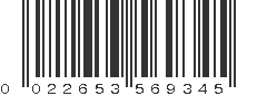 UPC 022653569345