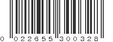 UPC 022655300328