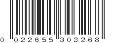 UPC 022655303268