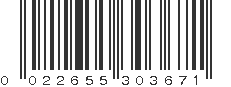 UPC 022655303671