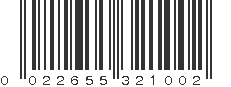 UPC 022655321002