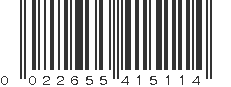 UPC 022655415114