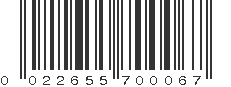 UPC 022655700067