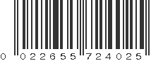 UPC 022655724025