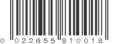 UPC 022655810018