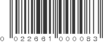 UPC 022661000083