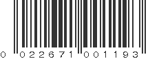 UPC 022671001193