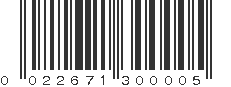 UPC 022671300005