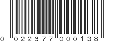 UPC 022677000138