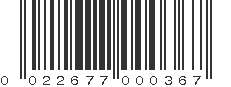 UPC 022677000367