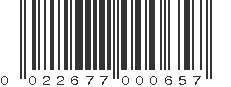 UPC 022677000657