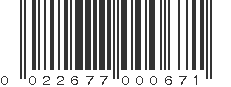 UPC 022677000671