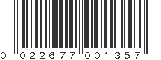 UPC 022677001357