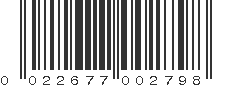 UPC 022677002798