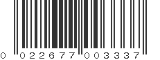 UPC 022677003337