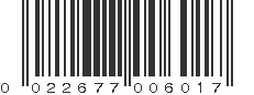 UPC 022677006017