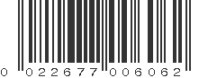 UPC 022677006062