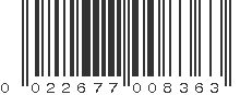 UPC 022677008363
