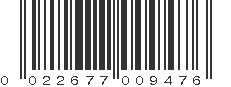 UPC 022677009476