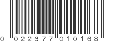 UPC 022677010168