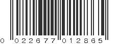 UPC 022677012865