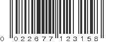 UPC 022677123158