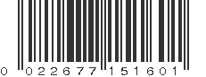 UPC 022677151601