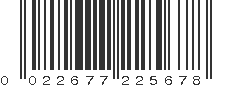 UPC 022677225678