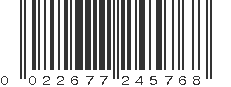 UPC 022677245768