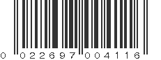 UPC 022697004116