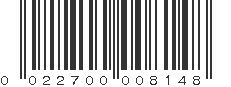 UPC 022700008148