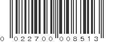 UPC 022700008513