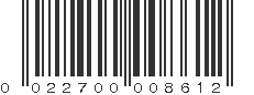 UPC 022700008612