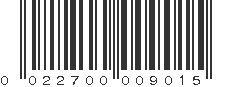 UPC 022700009015