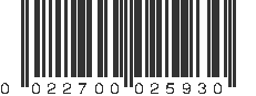 UPC 022700025930