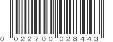 UPC 022700028443