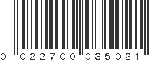 UPC 022700035021