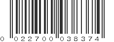 UPC 022700038374