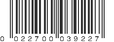 UPC 022700039227