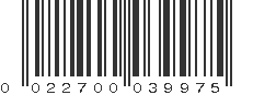 UPC 022700039975