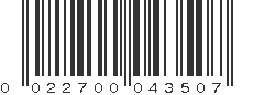 UPC 022700043507